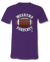 Sassy Frass Weekend Forecast Football Purple V-Neck Canvas Girlie Bright T Shirt