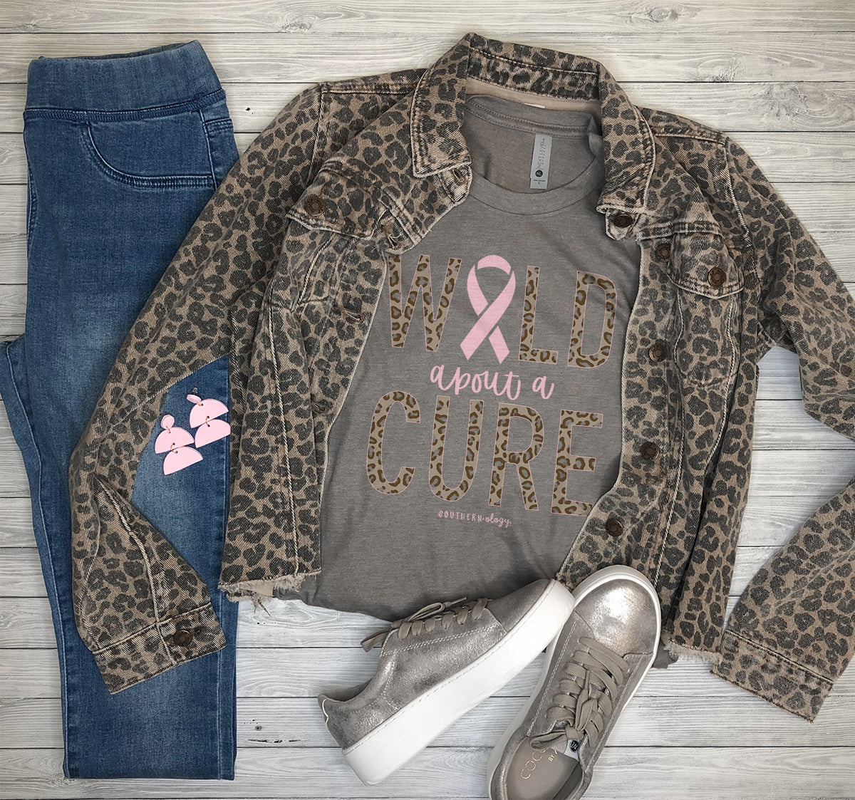 Southernology Statement Wild About a Cure Cancer T-Shirt