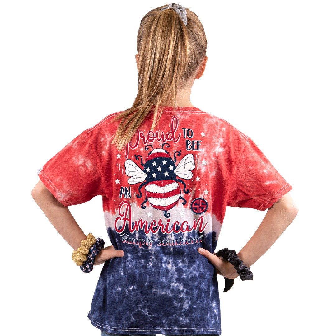 SALE Simply Southern Proud To Bee An American Tie Dye T-Shirt